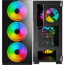 Savio PC Case Prime X1 ARGB Glass Black Midi Tower Preto