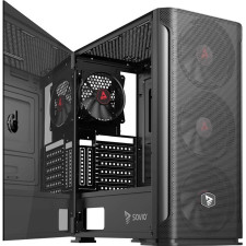 Savio SHADOW X2 caixa para computador Midi Tower Preto