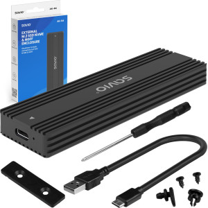 Savio AK-84 Caixa para Discos Rígidos Compartimento SSD Preto M.2
