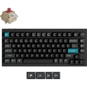 Keychron Q1U-M1-PT teclado Casa RF Wireless + Bluetooth Preto