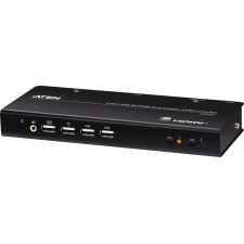 ATEN Comutador KVMP de 2 portas USB 4K HDMI para dois monitores (cabos incluídos)