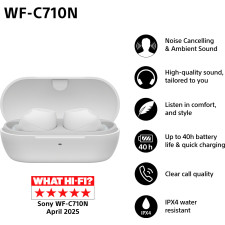 Sony U.K. WFC710NW.CE7 auscultador Auscultadores True Wireless Stereo (TWS) Intra-auditivo Música Dia-a-dia USB Type-C