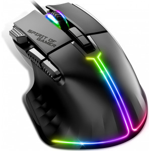 Spirit of Gamer PRO-M5 rato Jogos Mão direita USB Type-A Ótico 12800 DPI