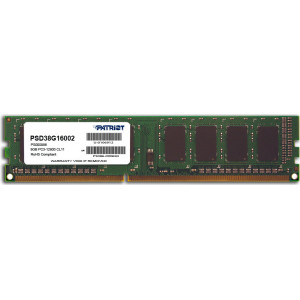 Patriot Memory Signature Line PSD38G16002 módulo de memória 8 GB 1 x 8 GB DDR3 240-pin DIMM
