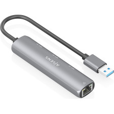 AISENS ASUC-4P034-GR base & duplicador de portas Com fios USB 3.2 Gen 1 (3.1 Gen 1) Type-A Cinzento