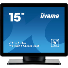 iiyama ProLite T1521MSC-B2 monitor de ecrã 38,1 cm (15") 1024 x 768 pixels XGA LED Ecrã táctil Tampo de mesa Preto