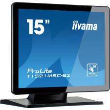 iiyama ProLite T1521MSC-B2 monitor de ecrã 38,1 cm (15") 1024 x 768 pixels XGA LED Ecrã táctil Tampo de mesa Preto