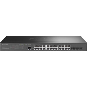 TP-Link Omada SG3428XMP switch de rede Gerido L2+ Gigabit Ethernet (10 100 1000) Power over Ethernet (PoE) 1U Preto