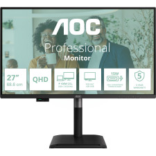AOC Q27P4CV monitor de ecrã 68,6 cm (27") 2560 x 1440 pixels Quad HD LED Preto