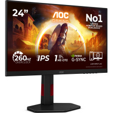 AOC G4 24G4ZR monitor de ecrã 60,5 cm (23.8") 1920 x 1080 pixels Full HD LED Preto, Vermelho