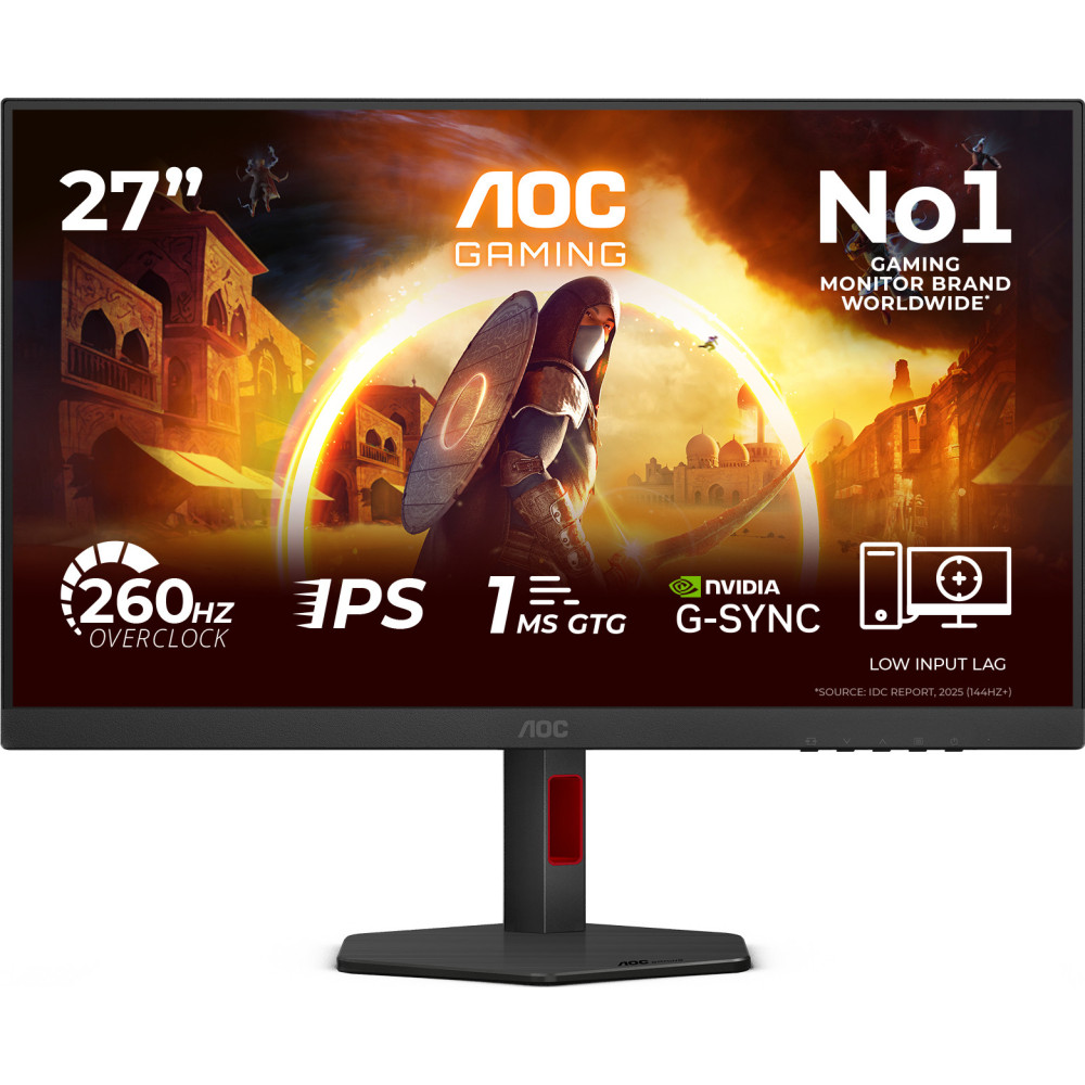 AOC G4 27G4ZR monitor de ecrã 68,6 cm (27") 1920 x 1080 pixels Full HD LED Preto, Vermelho AOC G4 27G4ZR monitor de ecrã 68,6 cm (27") 1920 x 1080 pixels Full HD LED Preto, Vermelho