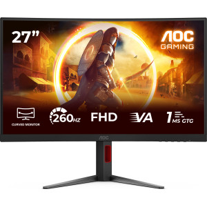 AOC G4 C27G4Z2 monitor de ecrã 68,6 cm (27") 1920 x 1080 pixels Full HD LCD Preto, Vermelho