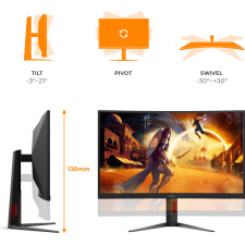 AOC G4 C27G4Z2 monitor de ecrã 68,6 cm (27") 1920 x 1080 pixels Full HD LCD Preto, Vermelho