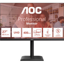 AOC E4 U27E4CV monitor de ecrã 68,6 cm (27") 3840 x 2160 pixels 4K Ultra HD LED Preto