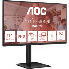 AOC 27E4CV monitor de ecrã 68,6 cm (27") 1920 x 1080 pixels Full HD LED Preto