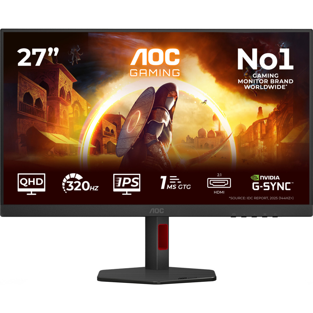 AOC G4 Q27G4SRU monitor de ecrã 68,6 cm (27") 2560 x 1440 pixels Quad HD LED Preto, Vermelho AOC G4 Q27G4SRU monitor de ecrã 68,6 cm (27") 2560 x 1440 pixels Quad HD LED Preto, Vermelho