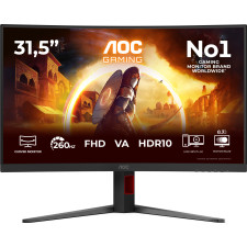 AOC G4 C32G4Z monitor de ecrã 80 cm (31.5") 1920 x 1080 pixels Full HD LCD Preto, Vermelho