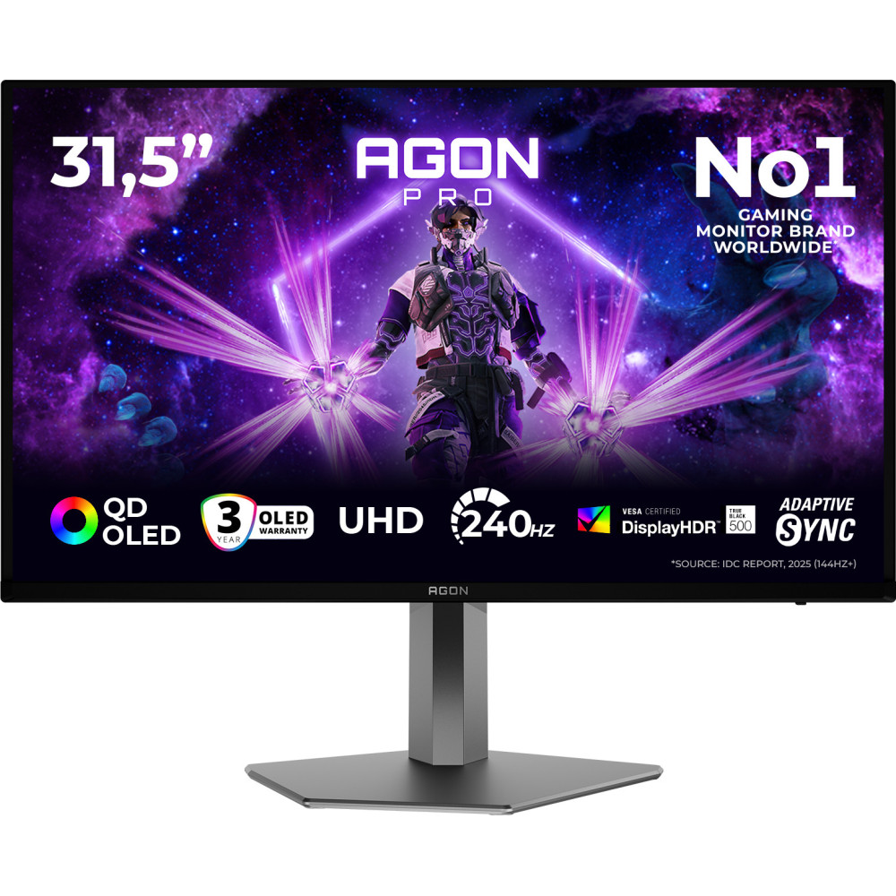 AOC AGON PRO AG326UZD2 monitor de ecrã 80 cm (31.5") 3840 x 2160 pixels 4K Ultra HD OLED Preto AOC AGON PRO AG326UZD2 monitor de ecrã 80 cm (31.5") 3840 x 2160 pixels 4K Ultra HD OLED Preto