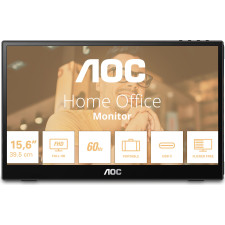 AOC 16T3EA TV Monitor Portátil Preto 39,6 cm (15.6") 1920 x 1080 pixels