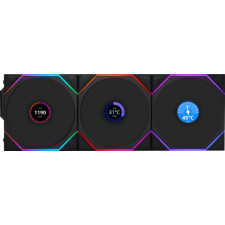 Lian Li Uni Fan TL WIRELESS LCD 140 REVERSE BLADE Caixa de computador Ventoinha 14 cm Preto 1 unidade(s)