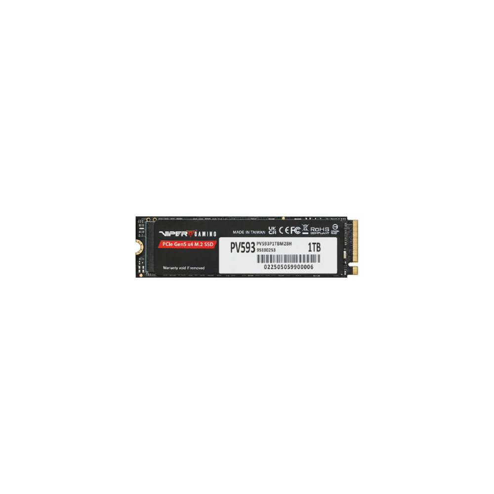 Patriot Memory PV593 PCIe Gen5 x4 M.2 2280 SSD 1 TB PCI Express 5.0 NVMe 3D TLC NAND Patriot Memory PV593 PCIe Gen5 x4 M.2 2280 SSD 1 TB PCI Express 5.0 NVMe 3D TLC NAND