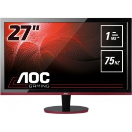 AOC Gaming G2778VQ monitor de ecrã plano 68,6 cm (27") 1920 x 1080 pixels Quad HD Fosco Preto, Vermelho