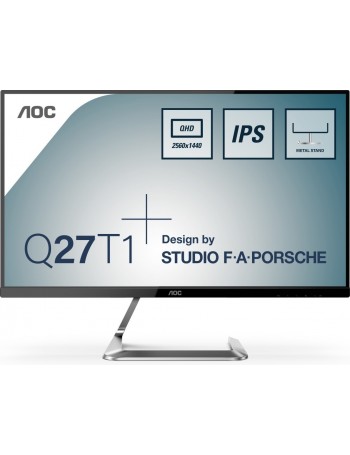 AOC Style-line Q27T1 monitor de ecrã plano 68,6 cm (27") 2560 x 1440 pixels Quad HD LED Prateado